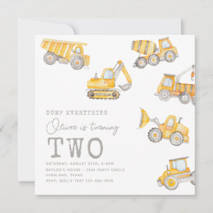 Invitation d'anniversaire de construction   Constr