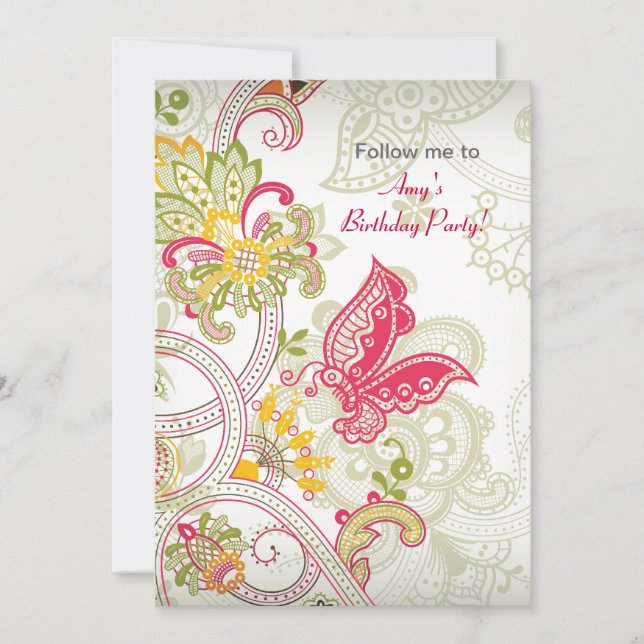 Invitation d'anniversaire de correction de (Devant)