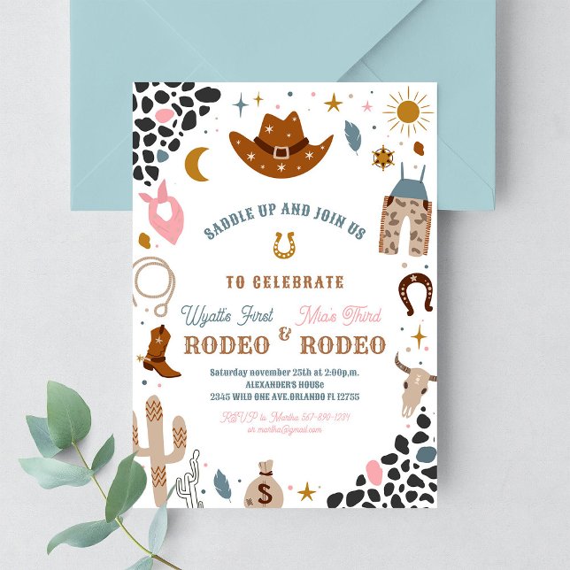 Invitation d'anniversaire de cow-boy pour mon prem (Créateur téléchargé)