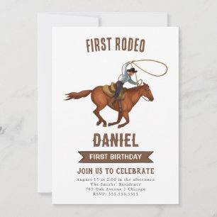 Invitation d'anniversaire de Cowboy 1ère invitatio