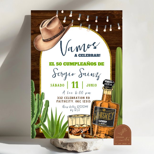 Invitation d'anniversaire de cowboy espagnol Whisk (Créateur téléchargé)