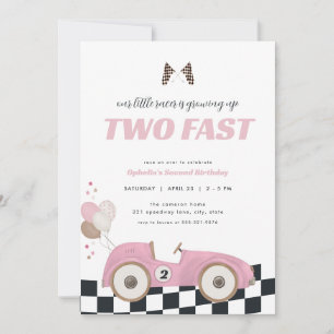 Invitation d'anniversaire de deux ans pour fille d