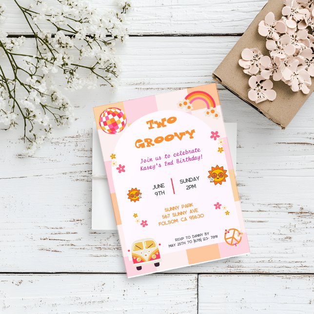 Invitation d'anniversaire de deux filles Super (Créateur téléchargé)