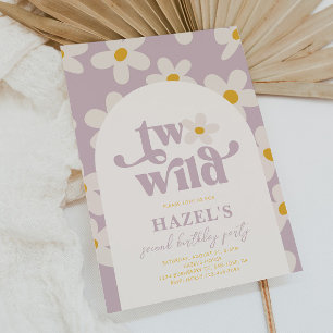 Invitation d'anniversaire de deux marguerites sauv