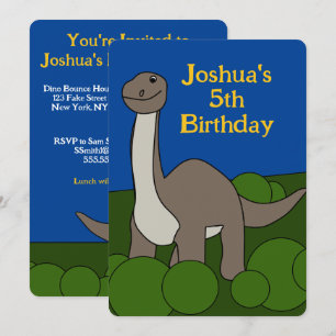 Invitation d'anniversaire de Dino