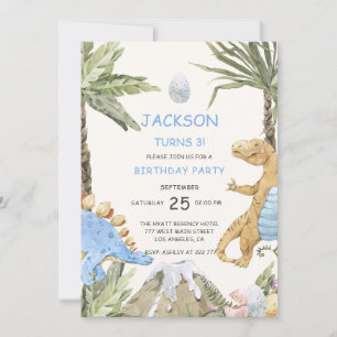 Invitation d'anniversaire de Dinosaur