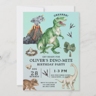Invitation d'anniversaire de Dinosaur