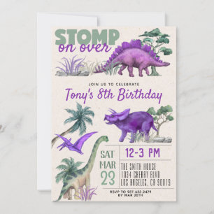 Invitation d'anniversaire de Dinosaur