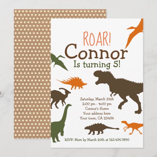 Invitation D Anniversaire De Dinosaure Zazzle Fr