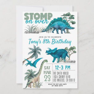 Invitation d'anniversaire de dinosaure