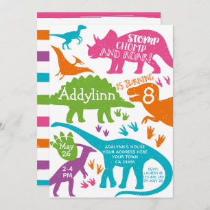 Invitation d'anniversaire de dinosaure