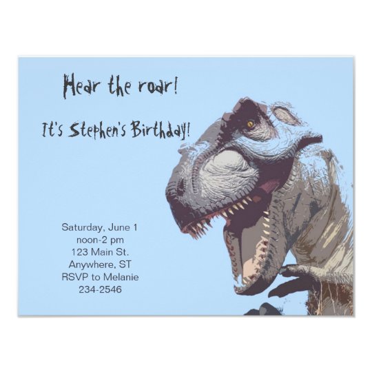 Invitation D Anniversaire De Dinosaure De T Rex Zazzle Fr