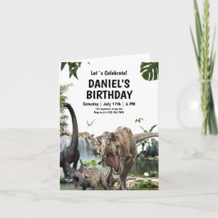 Invitation d'anniversaire de dinosaure Fête d'anni
