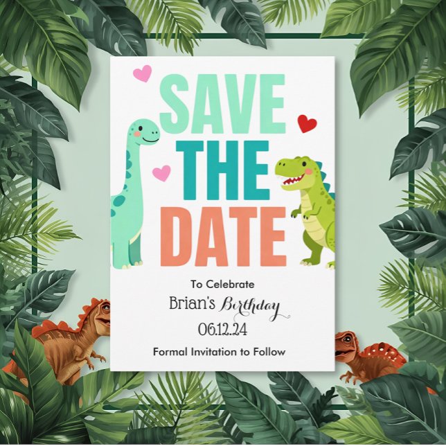 Invitation d'anniversaire de dinosaure pour enfant (Créateur téléchargé)