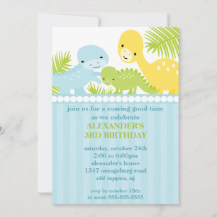Invitation d'anniversaire de dinosaures