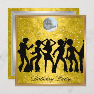 Invitation d'anniversaire de Disco 70 Retro
