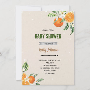 Invitation d'anniversaire de douche au citron d'ag