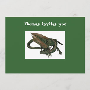 Invitation d'anniversaire de dragon