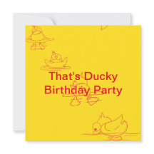 Invitation d'anniversaire de Duckie