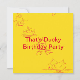 Invitation d'anniversaire de Duckie