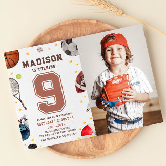 Invitation d'Anniversaire de enfant de sport