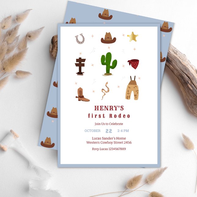 Invitation d'Anniversaire de enfant du premier rod (Créateur téléchargé)