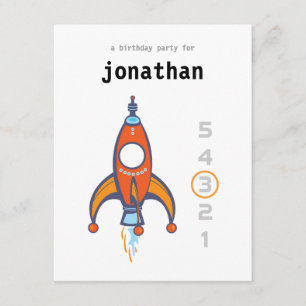 Invitation d'anniversaire de enfant - Rocket