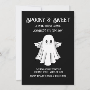 Invitation d'anniversaire de fantôme effrayant