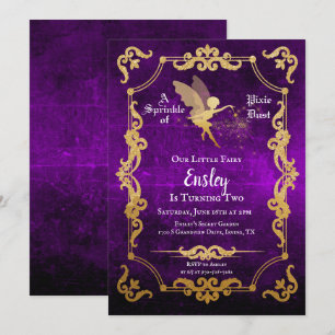 Invitation d'anniversaire de fée Invitation