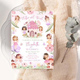 Invitation d'anniversaire de fée qui voltige et to