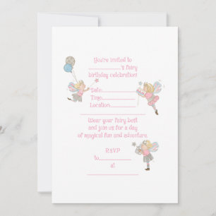 Invitation d'anniversaire de fées blondes