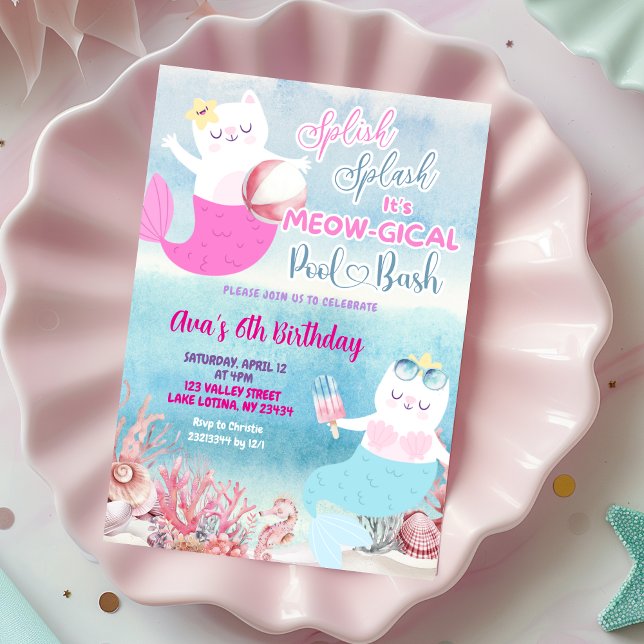Invitation d'anniversaire de fête au bord de la pi (Créateur téléchargé)