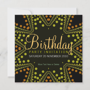 Invitation d'anniversaire de fête avec étoile de p