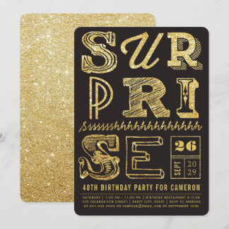 Invitation d'anniversaire de fête d'art déco de