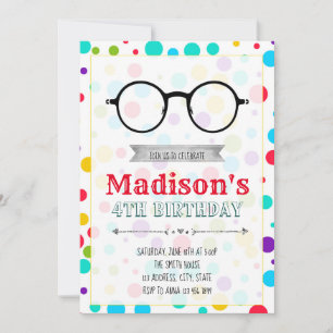 Invitation d'anniversaire de fête de geek