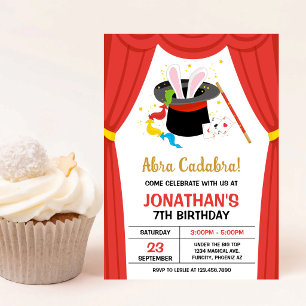 Invitation d'anniversaire de fête de magicien de s