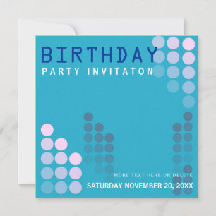 Invitation d'anniversaire de fête Electro House