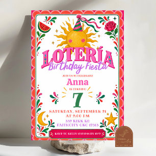 Invitation d'anniversaire de fête mexicaine Loteri