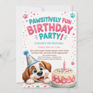 Invitation d'anniversaire de fête pour enfants ave