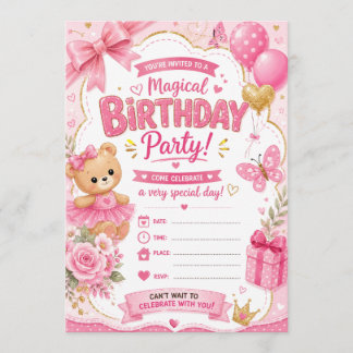 Invitation d'anniversaire de fille
