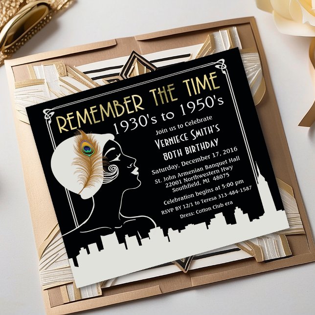 Invitation d'anniversaire de fille à la mode de TO (Créateur téléchargé)