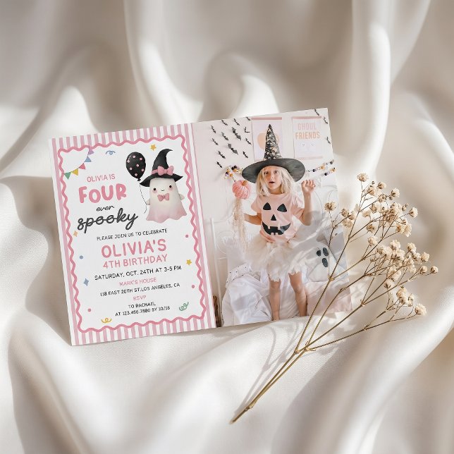 Invitation d'anniversaire de fille amusante fantôm (Créateur téléchargé)