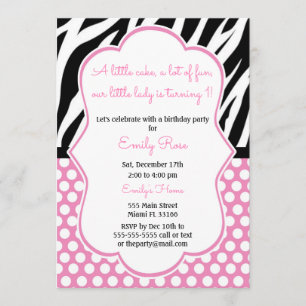 Invitation d'anniversaire de fille de rose de