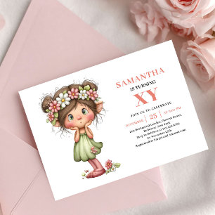 Invitation d'anniversaire de fille fée enchantée f