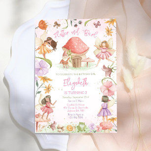 Invitation d'anniversaire de fille fée papillonner