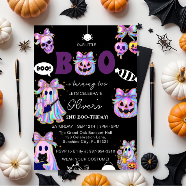 Invitation d'anniversaire de fille Halloween Paste (Créateur téléchargé)