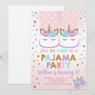Invitation d'anniversaire de fille pour une soirée