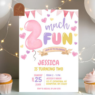 Invitation d'anniversaire de fille trop amusante