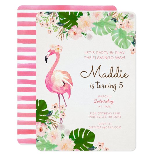 invitation anniversaire flamant rose Invitation D Anniversaire De Flamant Rose Zazzle Fr invitation anniversaire flamant rose