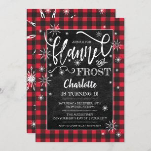 Invitation d'anniversaire de Flannel & Frost
